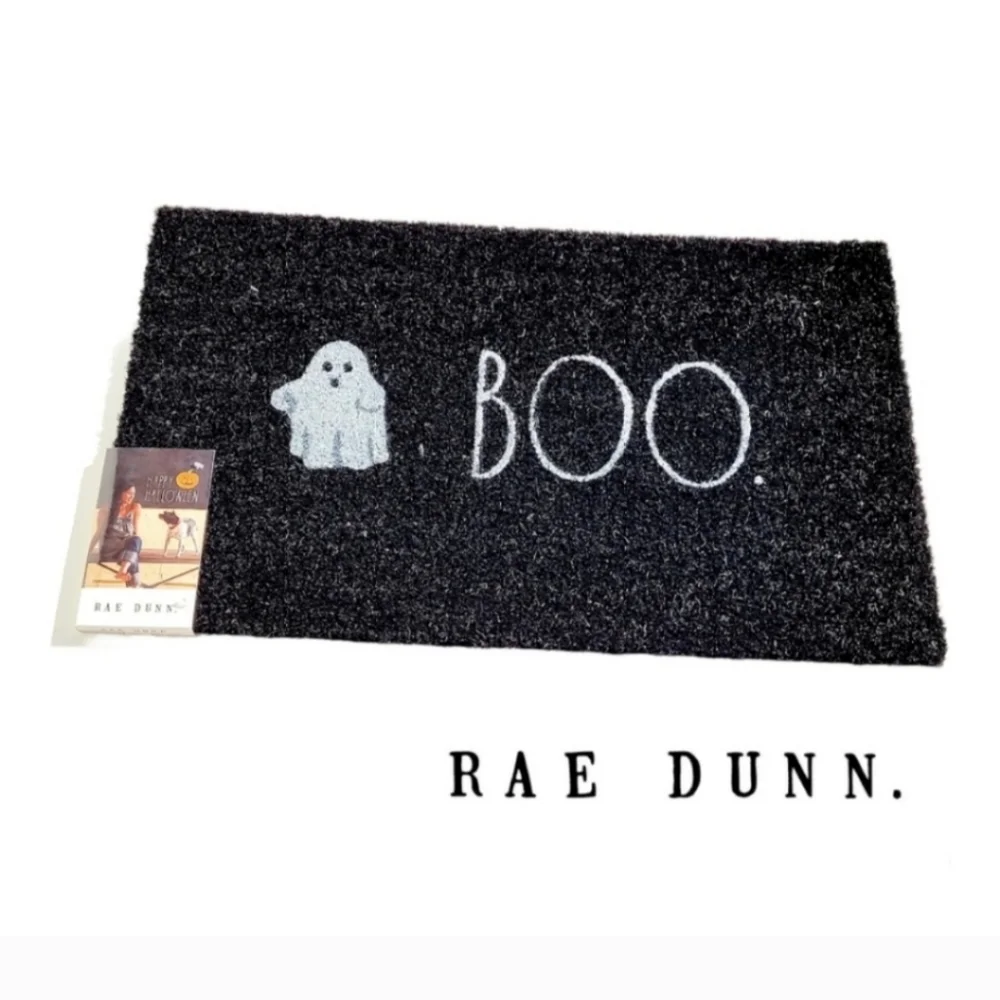 Rae dunn Halloween boo doormat 18x30in. NWT